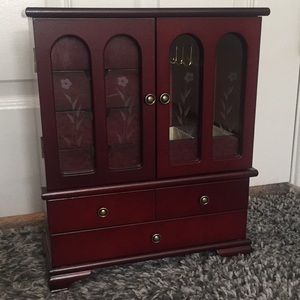 Cherry Finish Jewelry Box